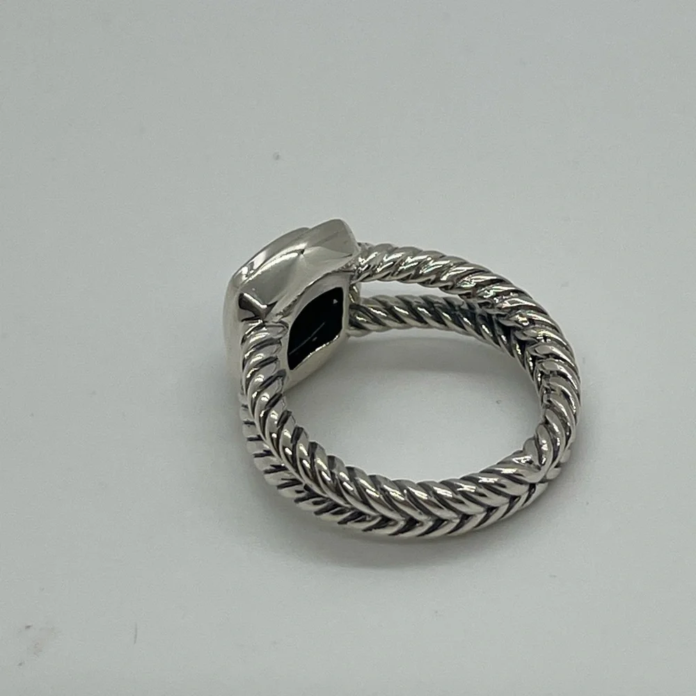 David Yurman Black Onyx Petite Albion Ring - Picture 5 of 7